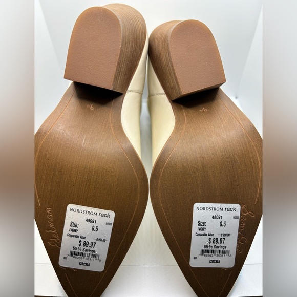 NWT Sam Edelman Womens Jane Leather Pointed Toe Ankle Boot. Color:Ivory Size:9.5 - Picture 17 of 17